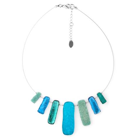 Turquoise Jagged Tiles Necklace | The Jewellery Stop