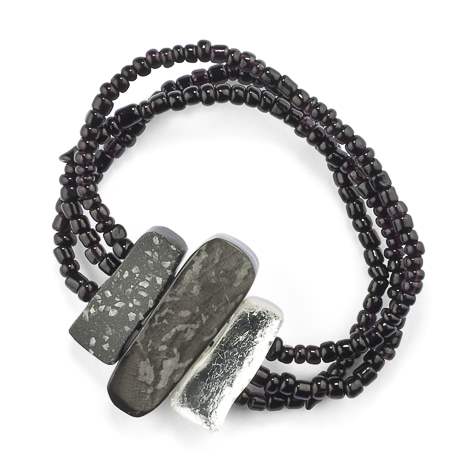 Black Jagged Tiles Bracelet | The Jewellery Stop