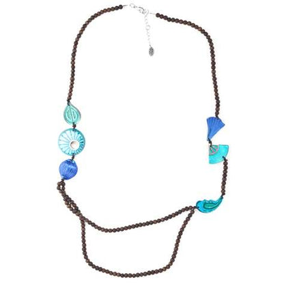 Turquoise Oriental Mix Long Necklace