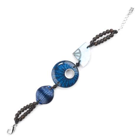 Navy Oriental Mix Bracelet | The Jewellery Stop