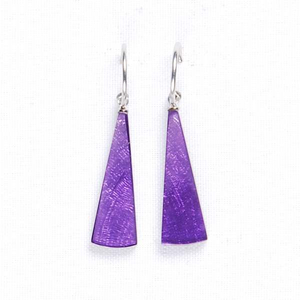 Purple Deco Fan Creole Earrings | The Jewellery Stop