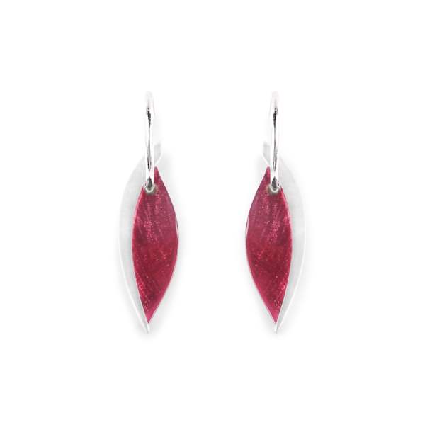 Plum Angel Wing Creole Earrings | The Jewellery Stop