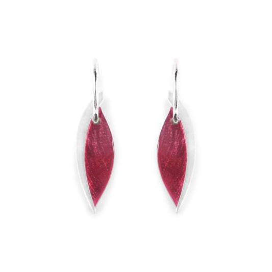 Plum Angel Wing Creole Earrings | The Jewellery Stop
