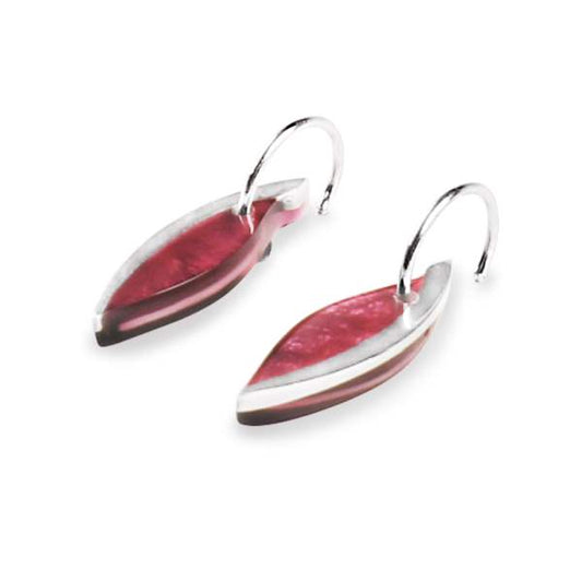 Plum Angel Wing Creole Earrings | The Jewellery Stop