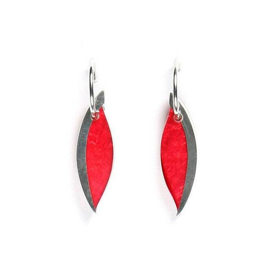Raspberry Angel Wing Creole Earrings | The Jewellery Stop