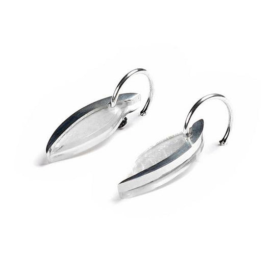 White Angel Wing Creole Earrings | The Jewellery Stop