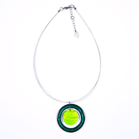 Green Crop Circles Pendant | The Jewellery Stop