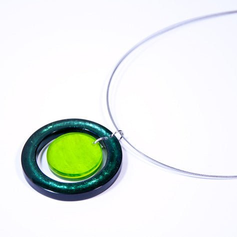 Green Crop Circles Pendant | The Jewellery Stop
