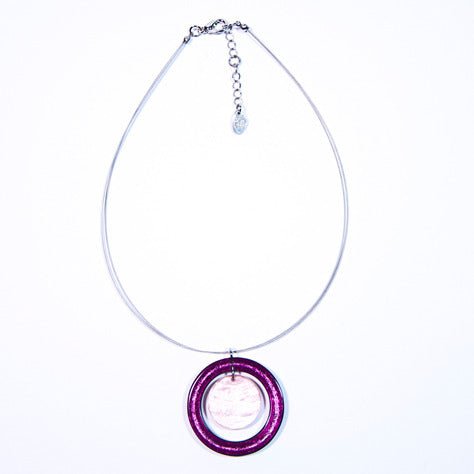Pink Crop Circles Pendant | The Jewellery Stop