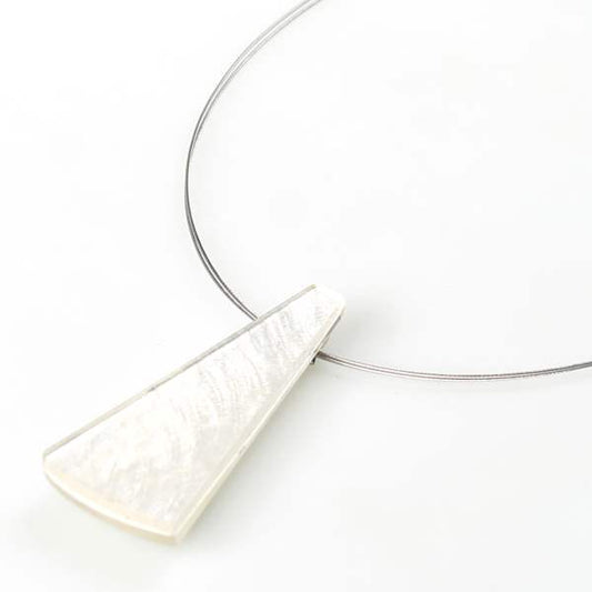 White Deco Fan Pendant | The Jewellery Stop