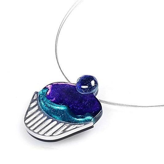 Peacock Cupcake Pendant | The Jewellery Stop