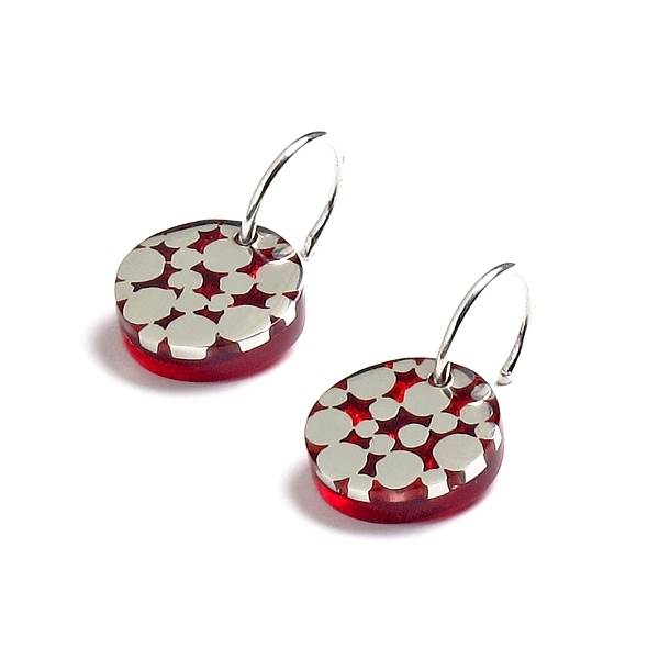 Red Dalmatian Creole Earrings | The Jewellery Stop