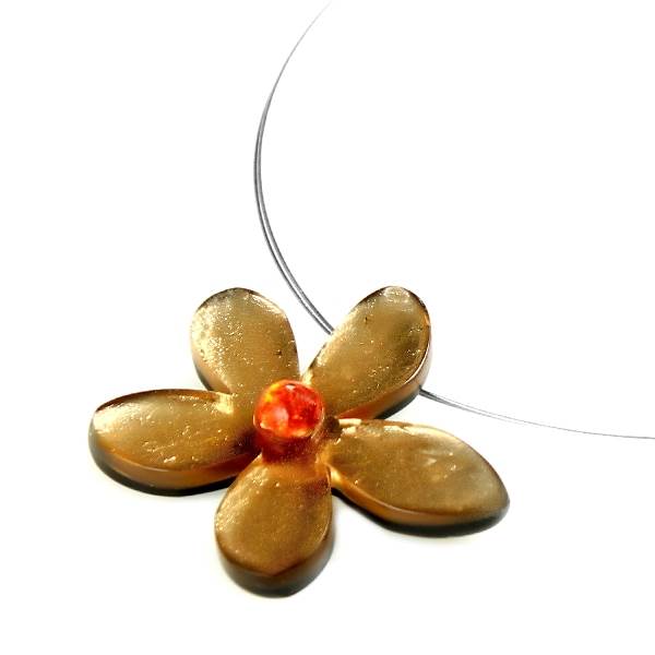 Gold Flower Small Pendant