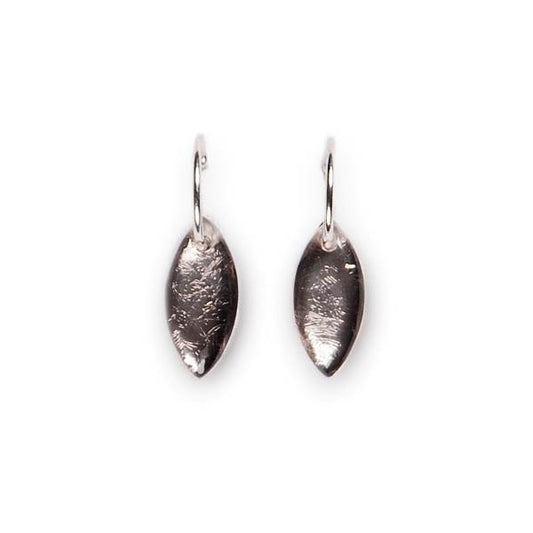Grey Petal Creole Earrings | The Jewellery Stop
