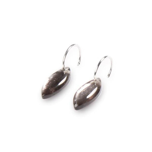 Grey Petal Creole Earrings | The Jewellery Stop