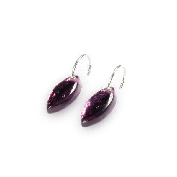 Purple Petal Creole Earrings | The Jewellery Stop