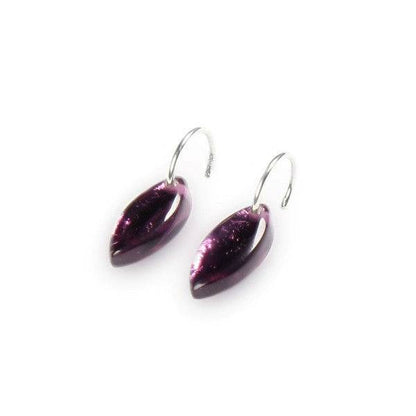 Purple Petal Creole Earrings | The Jewellery Stop