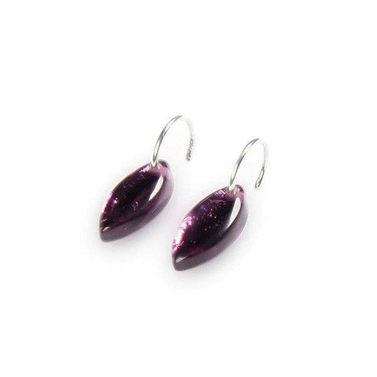 Purple Petal Creole Earrings | The Jewellery Stop