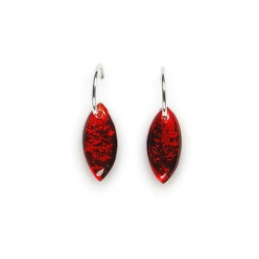 Red Petal Creole Earrings | The Jewellery Stop