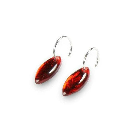 Red Petal Creole Earrings | The Jewellery Stop