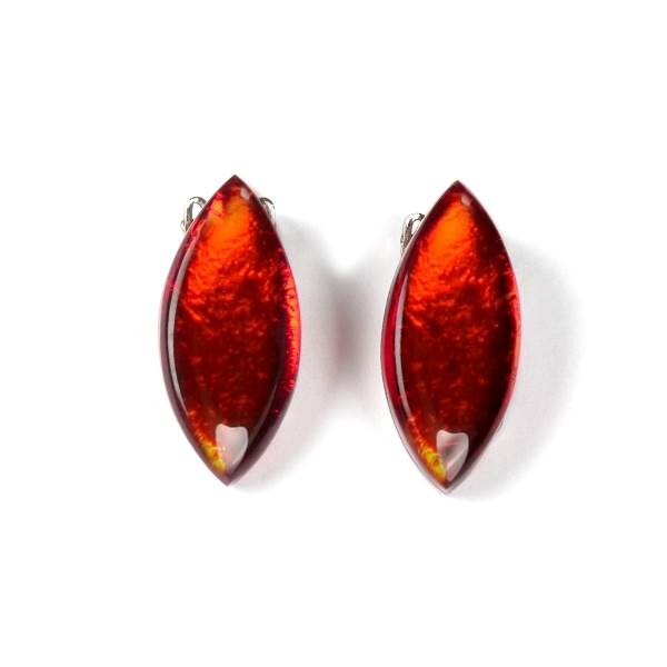 Amber Petal Clip Earrings | The Jewellery Stop