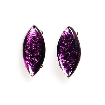 Purple Petal Clip Earrings | The Jewellery Stop