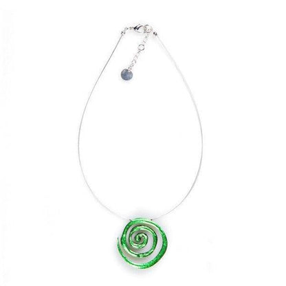 Green Spirals pendant
