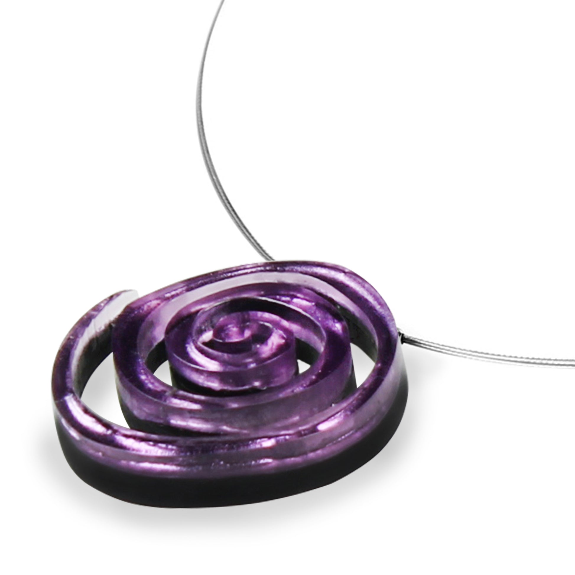 Purple Spirals pendant