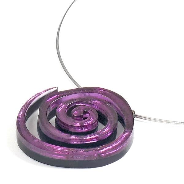 Violet Spirals pendant