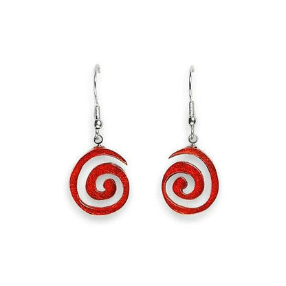 Orange Spirals Fish Hook Earrings | The Jewellery Stop