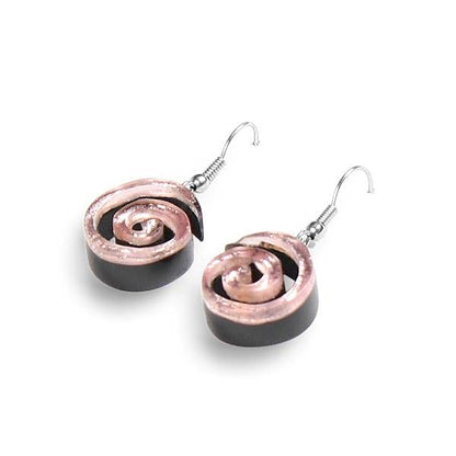 Rose Spirals Fish Hook Earrings | The Jewellery Stop