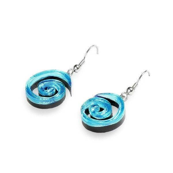 Turquoise Spirals Fish Hook Earrings | The Jewellery Stop