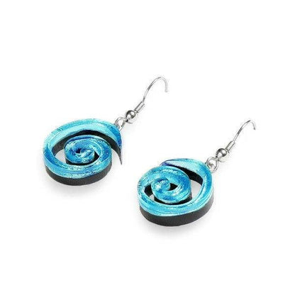 Turquoise Spirals Fish Hook Earrings | The Jewellery Stop