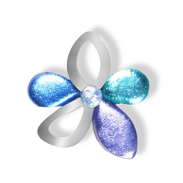 Ocean Mist Eclectic Flower Brooch | The Jewellery Stop