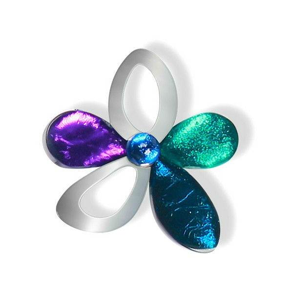 Peacock Eclectic Flower Brooch | The Jewellery Stop