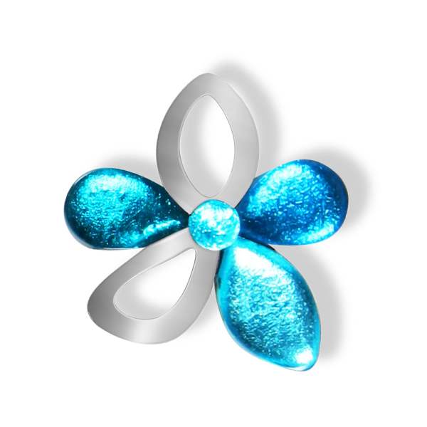 Teal Eclectic Flower Brooch | The Jewellery Stop
