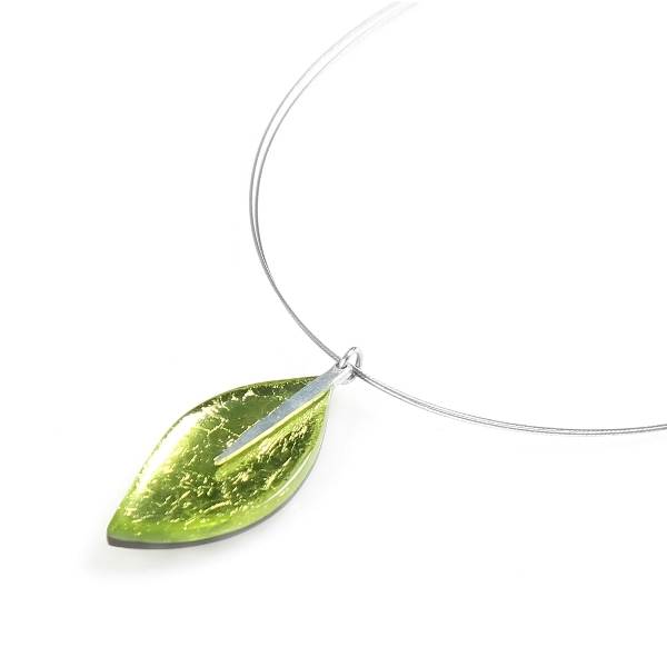 Lime Assorted Leaf pendant