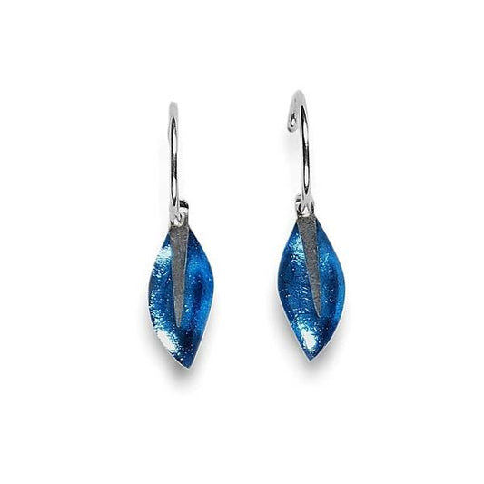 Blue Assorted Leaf Creole Earrings | The Jewellery Stop