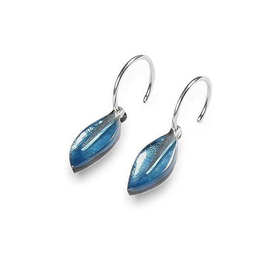 Blue Assorted Leaf Creole Earrings | The Jewellery Stop