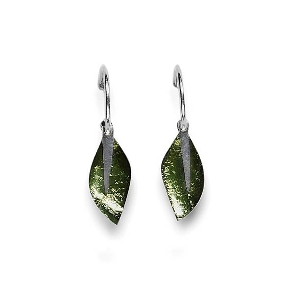 Moss Assorted Leaf Creole Earrings | The Jewellery Stop