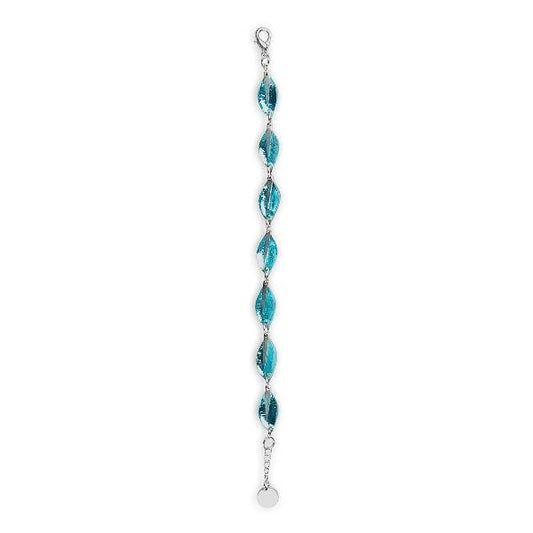 Aqua Assorted Leaf bracelet | The Jewellery Stop
