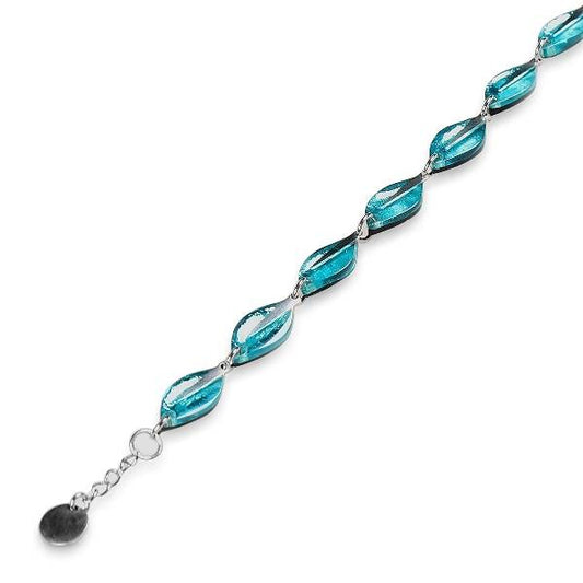 Aqua Assorted Leaf bracelet | The Jewellery Stop