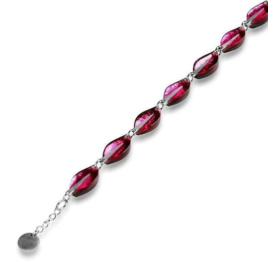 Pink Assorted Leaf bracelet | The Jewellery Stop