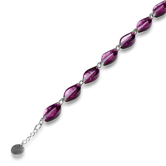 Purple Assorted Leaf bracelet | The Jewellery Stop