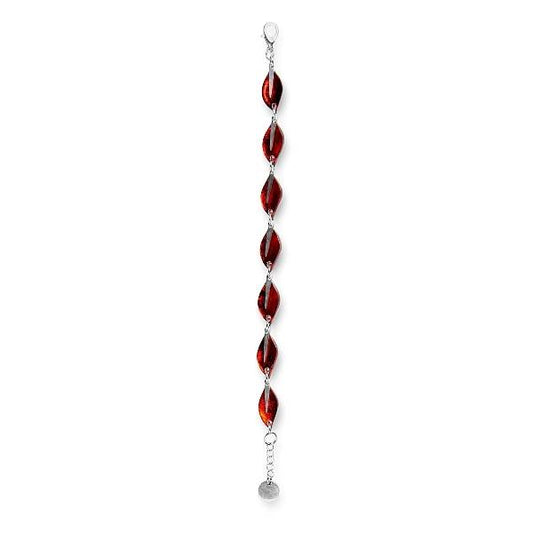 Red Assorted Leaf bracelet | The Jewellery Stop