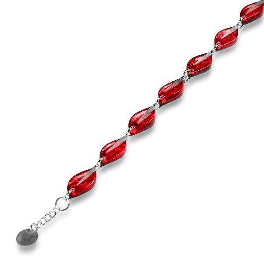 Red Assorted Leaf bracelet | The Jewellery Stop