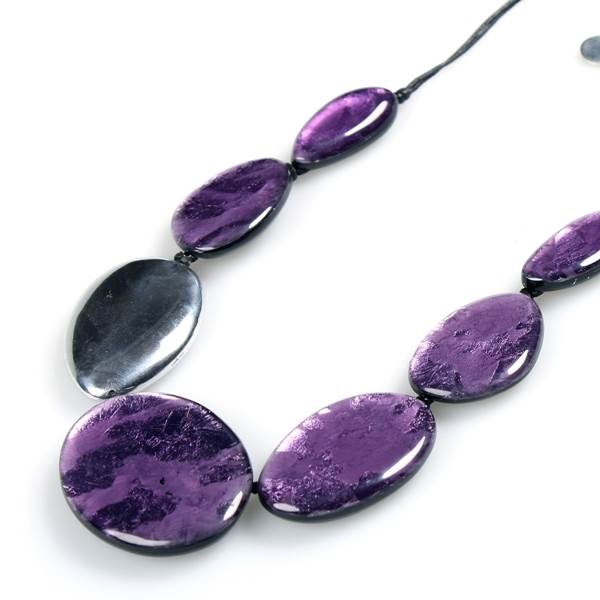 Lilac Antique Pebble Necklace