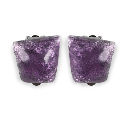 Purple Cleopatra Clip Earrings | The Jewellery Stop