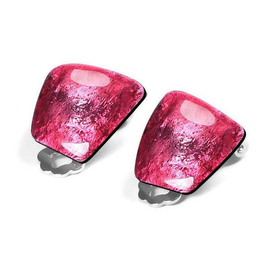 Raspberry Cleopatra Clip Earrings | The Jewellery Stop