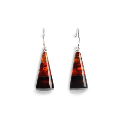 Mustard Deco Triangle Creole Earrings | The Jewellery Stop